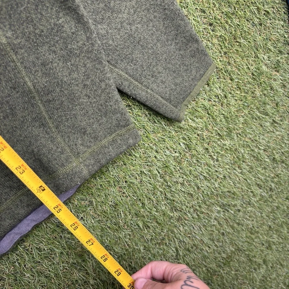 The North Face 1/4 Zip Jacket Mens Large Long Sleeve Fleece Pullover Green